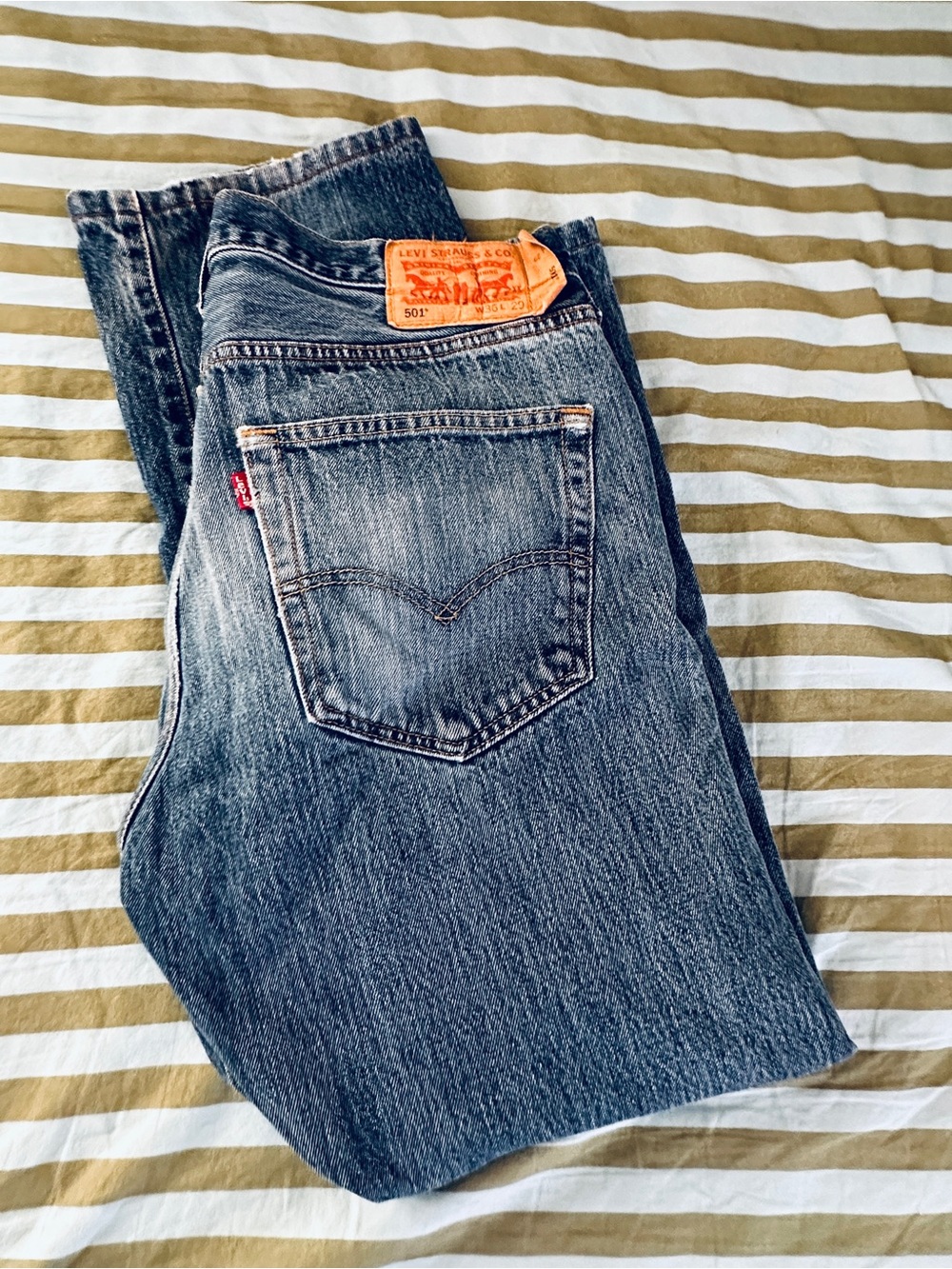 Iconic Levi's 501 Blue Denim Jeans